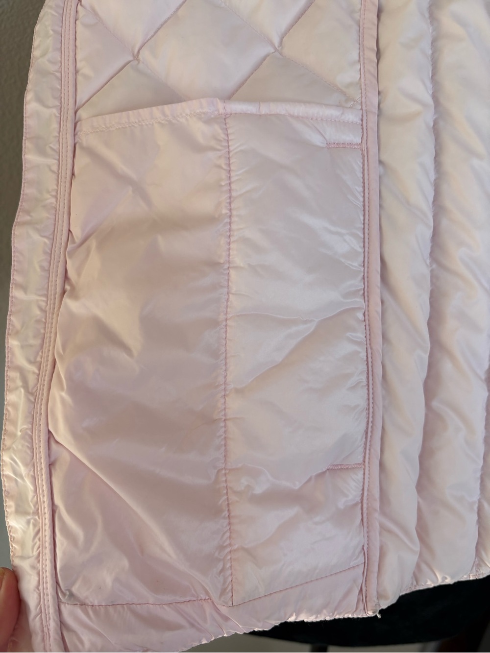 Tory Sport Women’s Soft Pink Quilted, Lightweight Puffer Vest - Picture 10 of 13